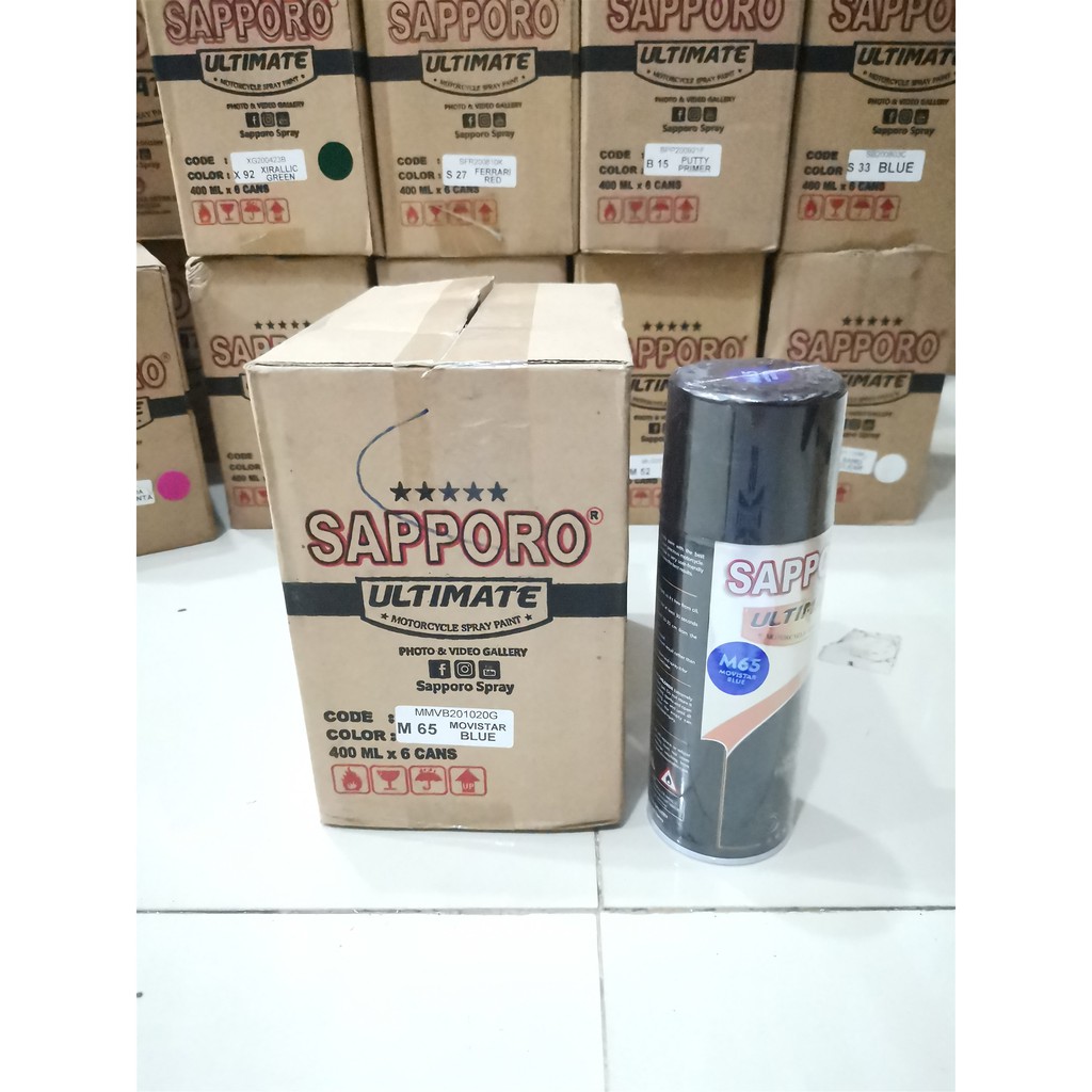 Cat Semprot Sapporo Ultimate M65 Movistar Blue