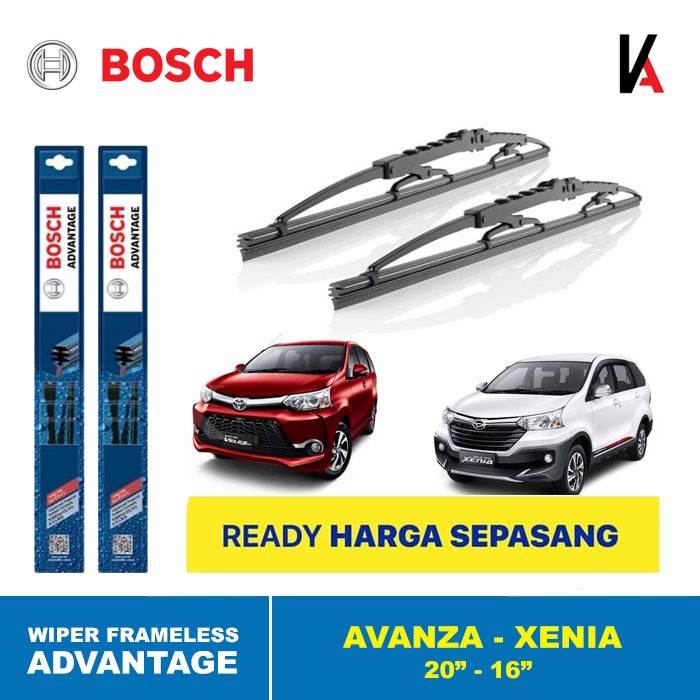 WIPER BLADE MOBIL AVANZA / XENIA 2004 - 2011 BOSCH ADVANTAGE 20&quot; - 16&quot; ORIGINAL