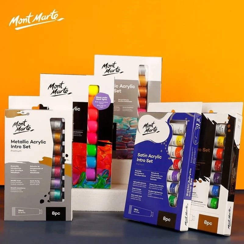 

Mont Marte Satin Acrylic Intro Set Premium 8pcsx18ml