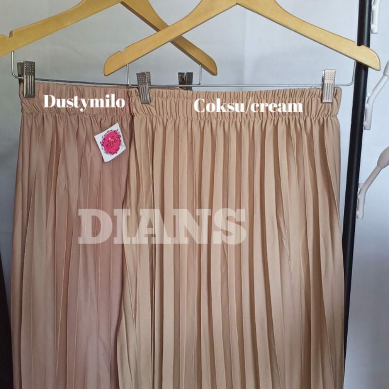 Rok Plisket Klok Termurah bisa JUMBO Best Seller Terlaris/ Plisket Lipatan Besar / Pleated Skirt