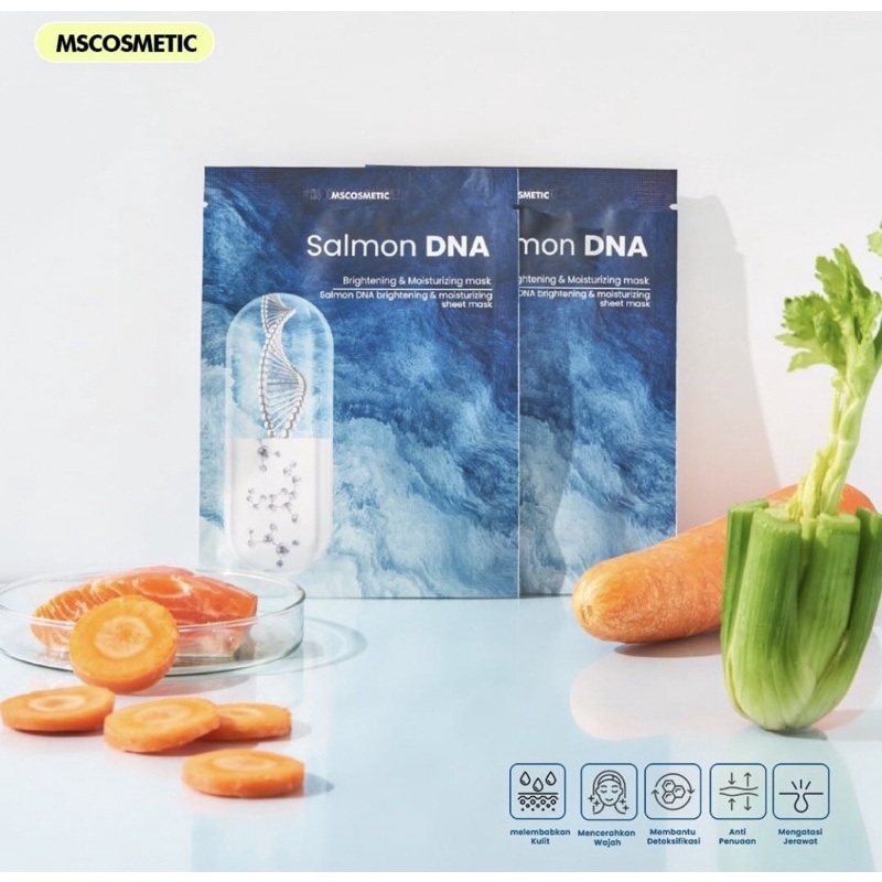 SALMON DNA SHEET MASK MSGLOW MSCOSMETIC 1 BOX