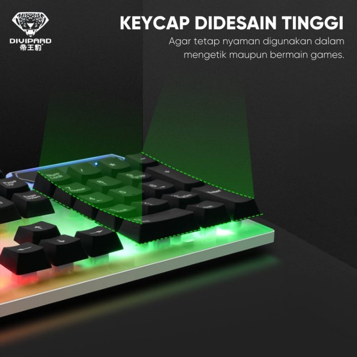 Gaming  Keyboard Divipard GK-20 Kabel USB 2.0 Plus LED Lightning