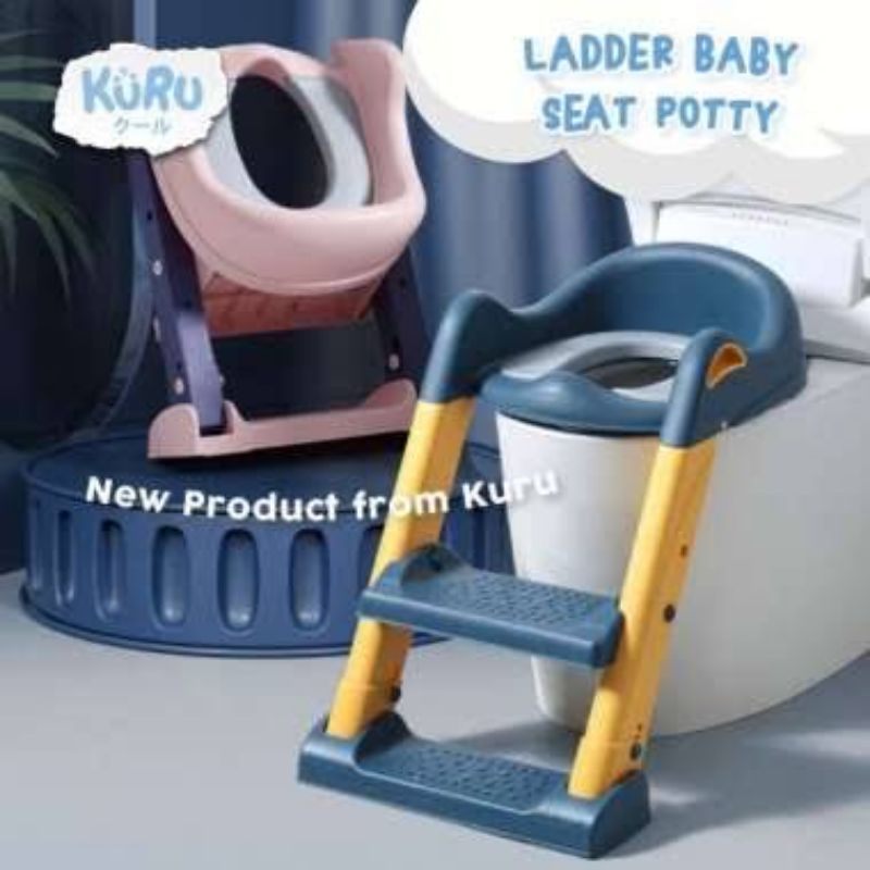 Kuru Baby Potty Training Leader Step - Kuru Pispot Anak Bayi Tangga Kloset Duduk - Pispot Alas Kloset Duduk Bayi