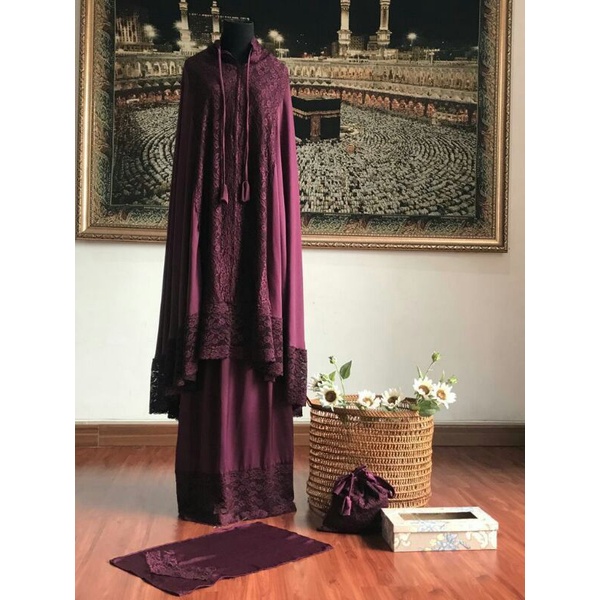 Mukena Zara Silk Premium Mewah + Masker Dan Box reestok