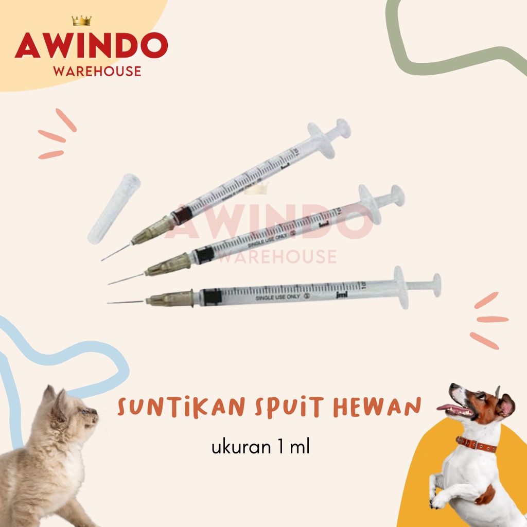 SPUIT 1ML - Sepetan Spuit Alat Bantu Minum Obat Vitamin Kucing Anjing Kelinci 1 ML