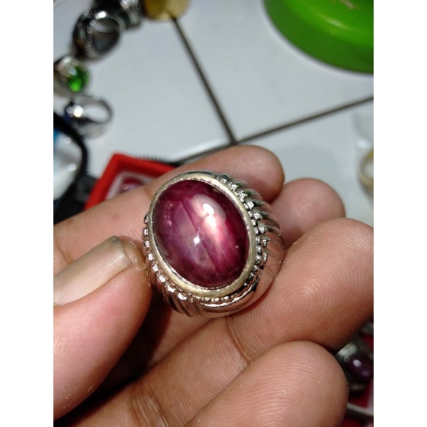 natural Ruby star 2 pcs