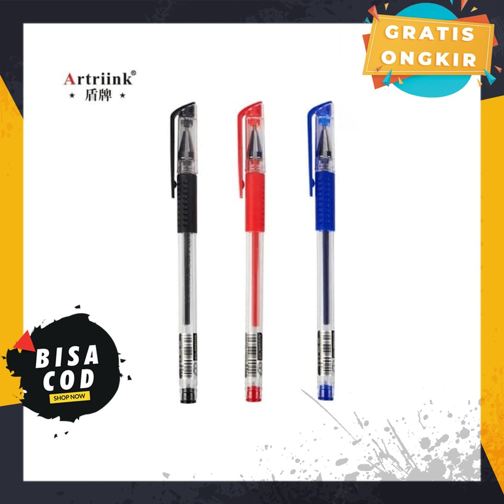 

COD Gel Pen Pena jel Pulpen Gel Artrink Q7 0.5 MM Bukan Joyko Pipo Snowman Terlaris