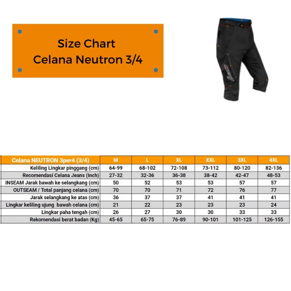 Celana Sepeda Neutron CSTN 3 per 4 Brown Grey Non Pad Plus Innerpad