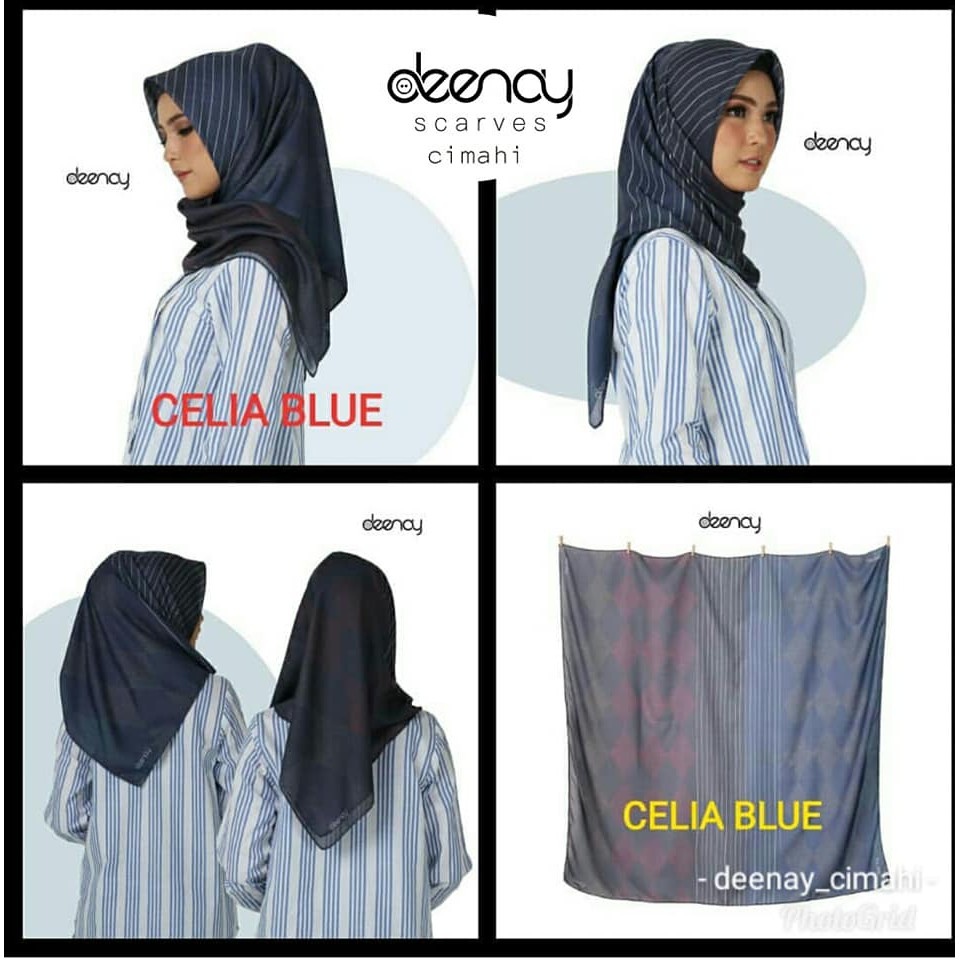 Jual Kerudung Print Segi Empat Bahan Voal By Deenay Scarf Voal By