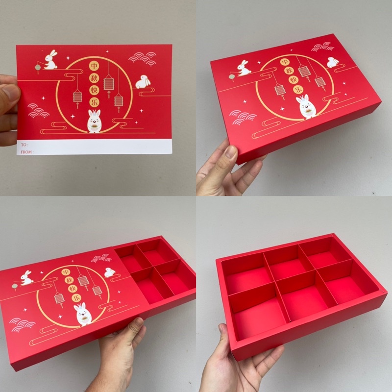 

Dus Mooncake 100gr sekat 6 "red rabbit" + FREE TAG (HARGA UNTUK 5PCS DUS)