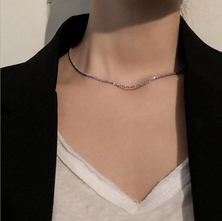 Gypsophila Diamond Necklace Female Clavicle Chain