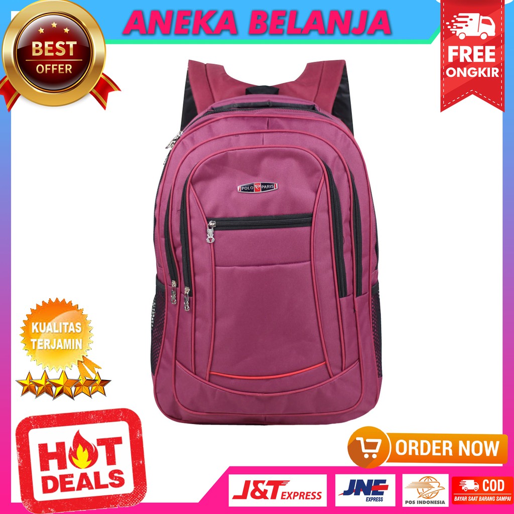 Tas Ransel Polo Kecil D300 Khusus Cowok Terbaru Fashionable Ekonomis Berkualitas Tas Sekolah SMP SMA