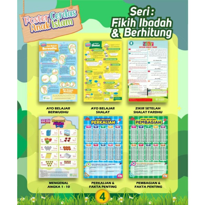 

POSTER CERDAS ANAK ISLAM SERI FIKIH IBADAH & BERHITUNG