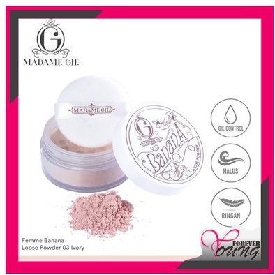 FOREVER YOUNG - Madame Gie Femme Banana Loose Powder - MakeUp Bedak Tabur