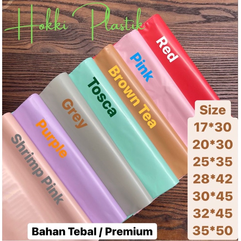 Polymailer 17x30 (100lembar) plastik pembungkus paling MURAH!!!