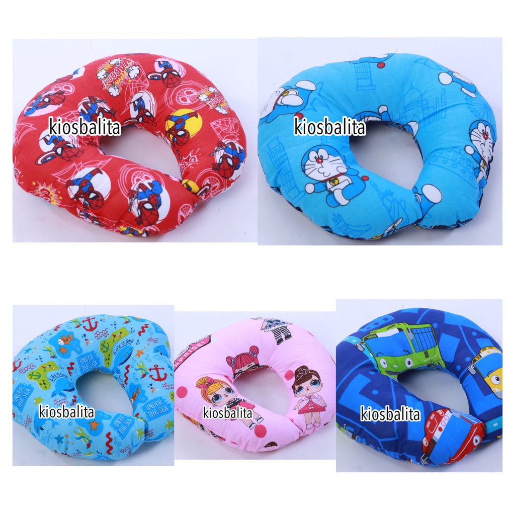 BANTAL LEHER ANAK MOTIF KARAKTER / BANTAL TRAVELLING/ BANTAL MOBIL /  BANTAL TIDUR ANAK/NECK PILLOW