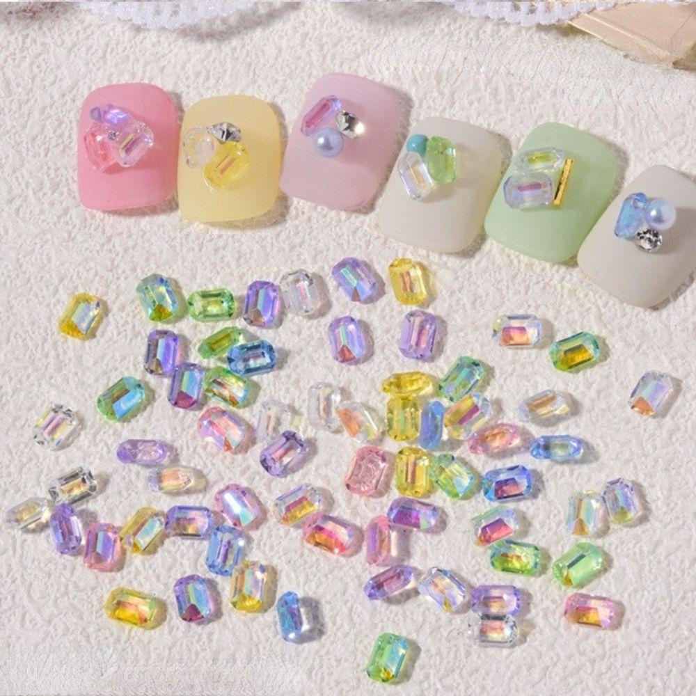 AUGUSTINA Agustinina Nail Art Charms Symphony Resin Nail Beauty Love Hati Salon Kuku DIY Bahan Kuku 3D Dekorasi Kuku