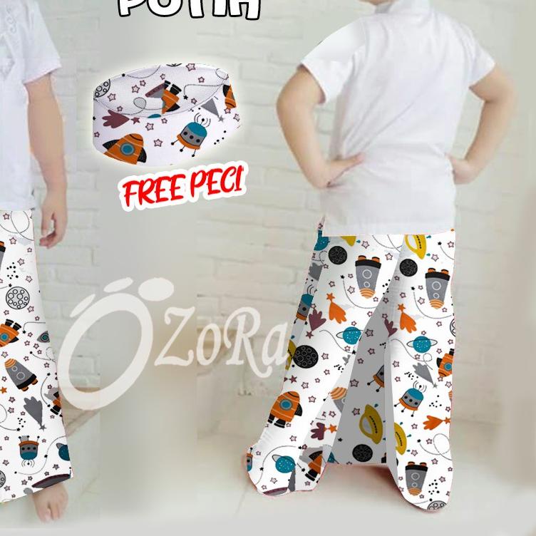 ♢ Sale Sarung Celana Anak Instan Karakter Wadimor Free Peci lucu ➫