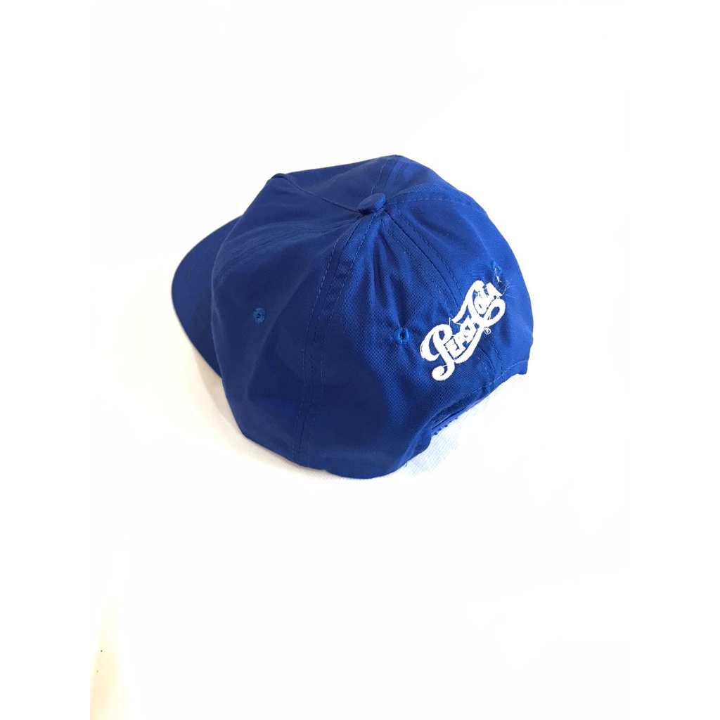 TOPI SIX PANEL VINTAGE PEP SI CO LA BLUE BORDIR LOGO BOOTLEG TWILL.SNAPBACK PEP SI CO LA BIRU