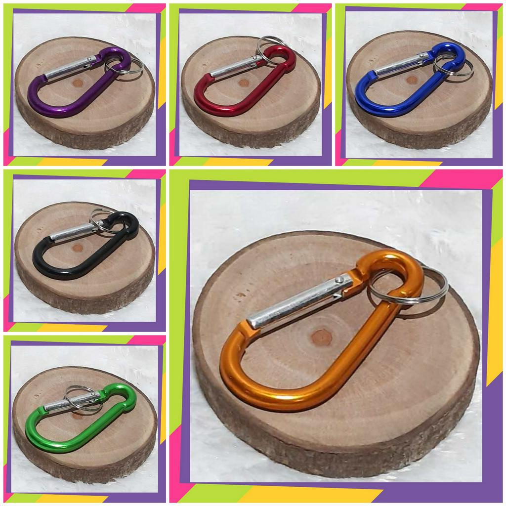 1135 [Grosir] @12pcs gantungan kunci Karabiner / Carabiner screw aloy