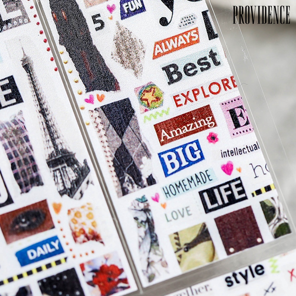 Providence Newspaper Patterns Nail Sticker Ultra Thin Back Glue Nail Foil Sticker Vintage Newspaper Transfer for Manicure