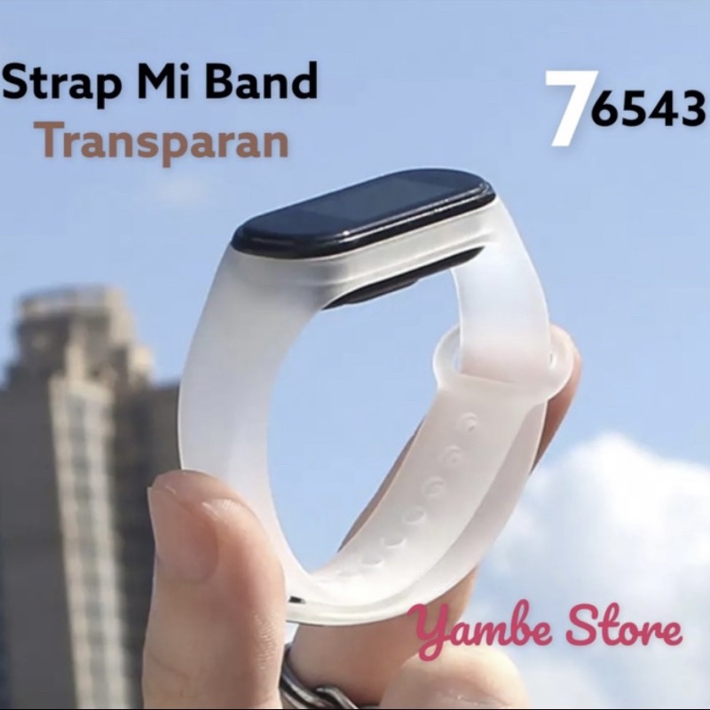 Original Mi Band Strap Full Transparan Tali Jam Xiaomi 3 4 5 6 / Oase / Amazfit Band 5 Transparent
