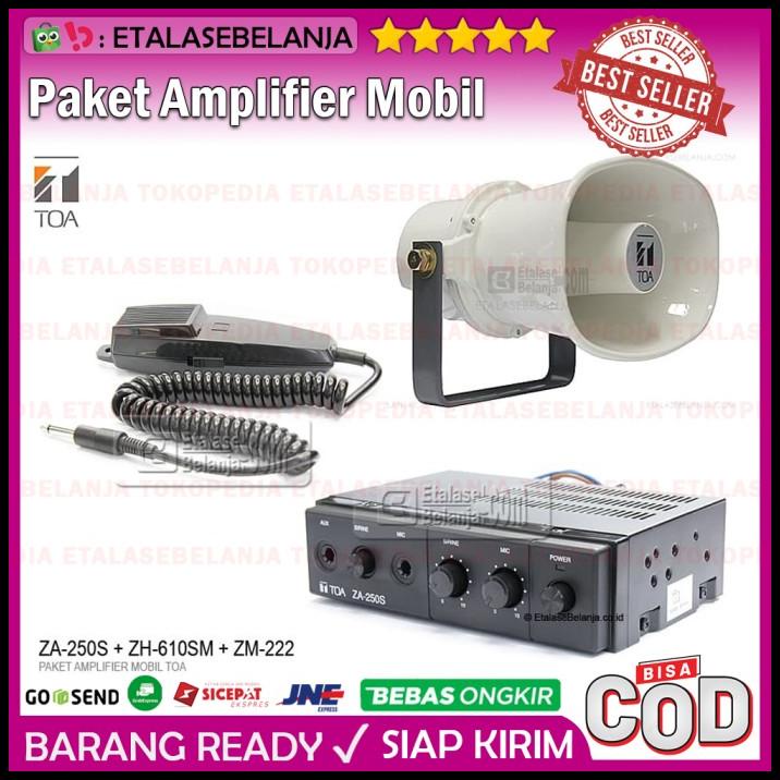 Paket Audio Mobil - Amplifier Mobil Toa ( Amplifier + Mic + Speaker )