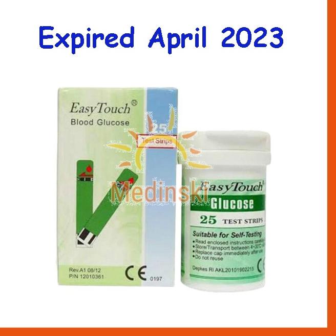 ♛ Easy Touch Strip Tes Cek Gula Darah Isi 25 Stik Gds Glucose EasyTouch ☚