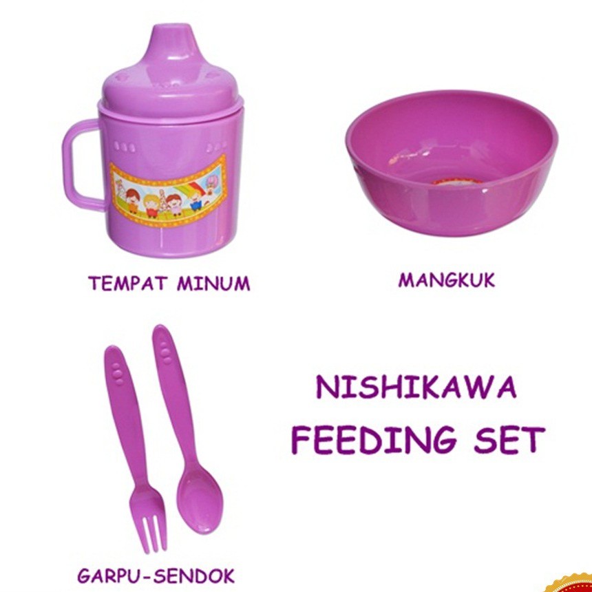 Feeding Set Nishikawa Small / Perlengkapan Makan Bayi Gift Box - gedabug