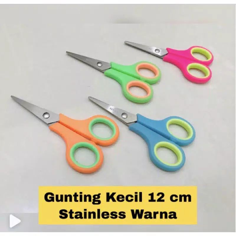 

Gunting Kertas Kecil Small Warna 12 cm Stainless Scissors