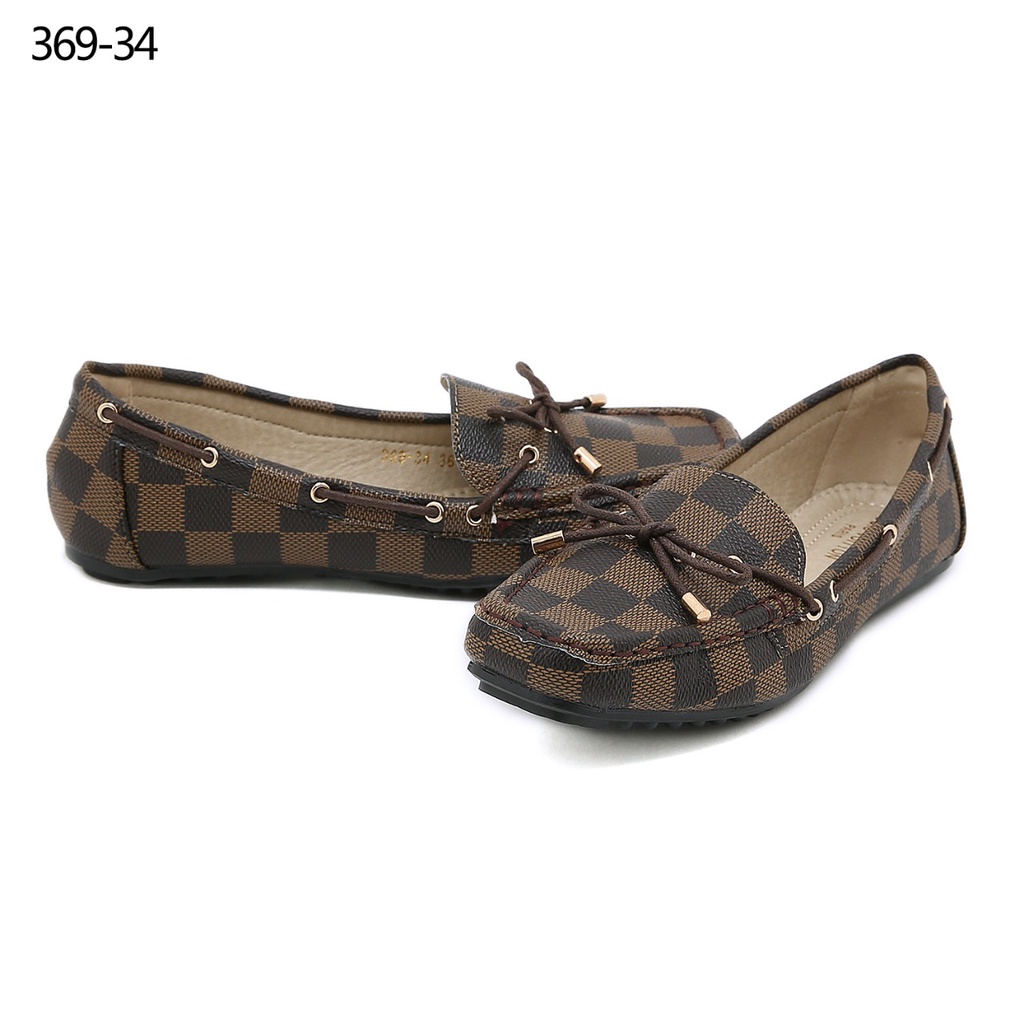 Gloria Flat Loafer Shoes in Damier 369-34