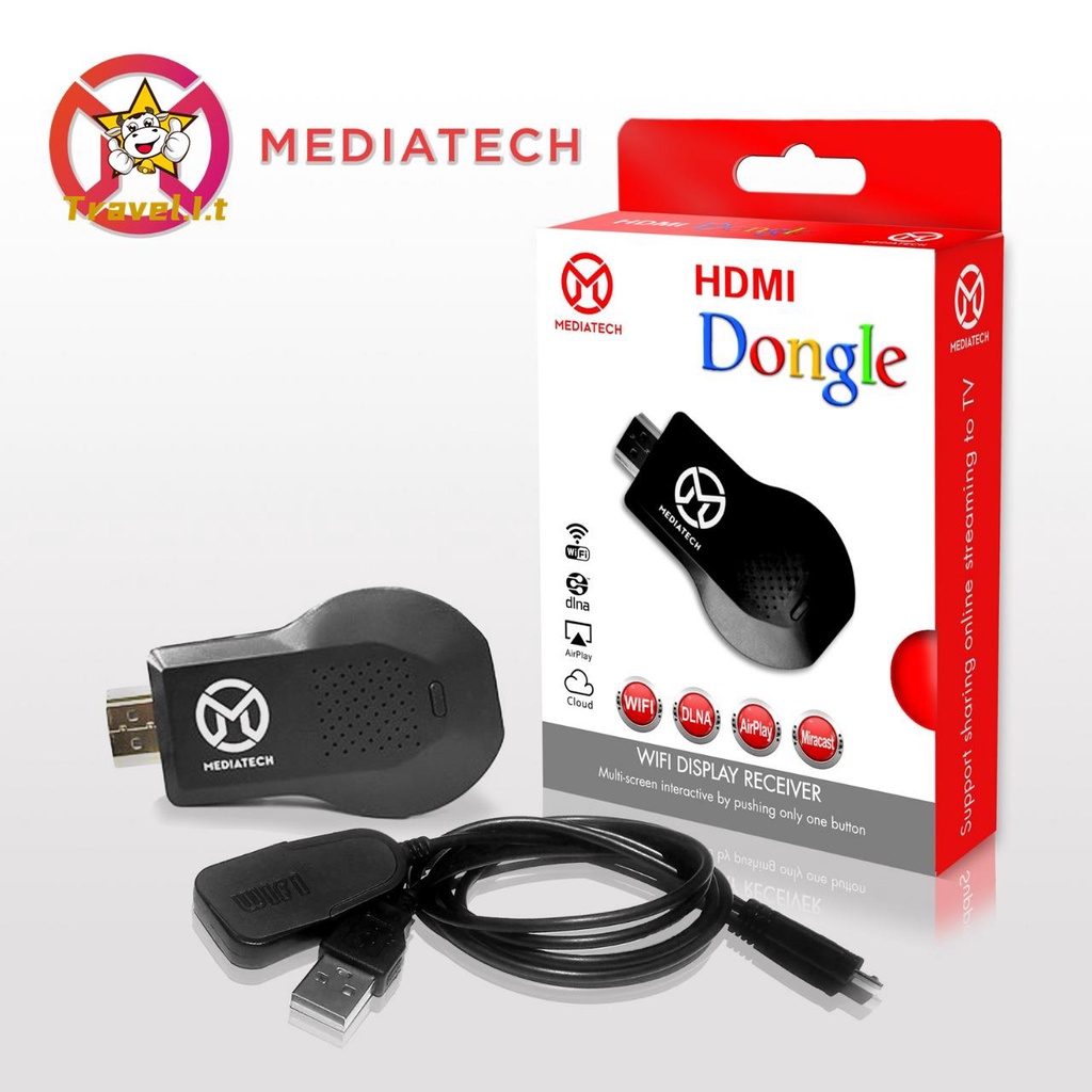 Kamera & DroneMediatech HDMI Dongle Wifi Display (Alat penampil gambar HP android ke layar TV ) / An