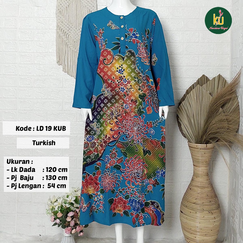 COD LD 20 KUB | DASTER PANJANG KENCANA UNGU ASLI LABEL BIRU | LongDress Wanita Lengan Panjang Busui ini-Turkish A