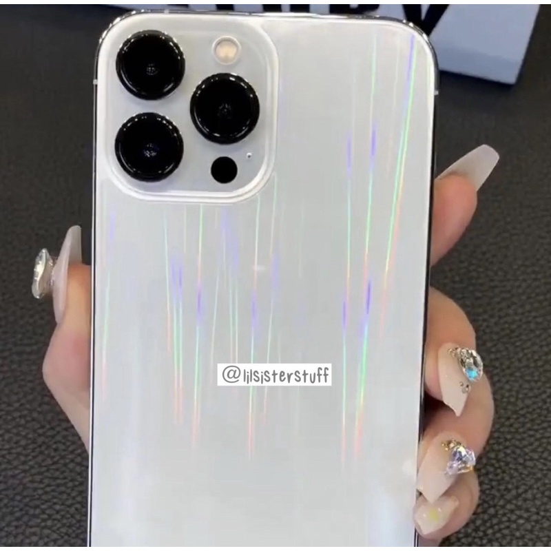 ◤HOT◢ (TERSEDIA SERI 15) Aurora Holo Backcover (X XS XR XSMAX 11 12 13 14 15 PRO PLUS PROMAX)