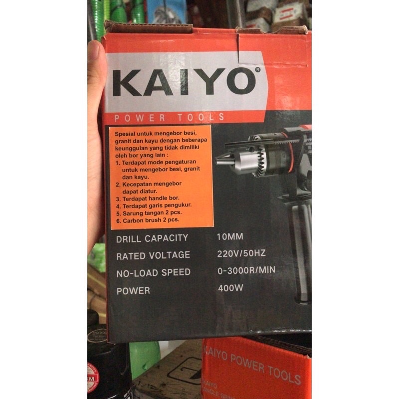 PAKET MESIN TRAVO LAS 120A 450 watt + MESIN BOR BESI BETON KAYU 10 MM KAIYO