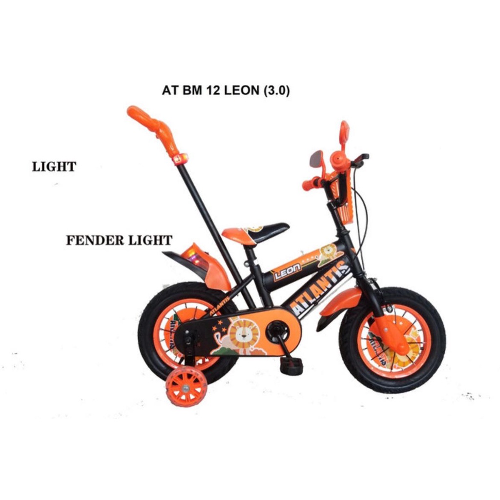 Sepeda BMX Anak Laki-Laki BMX 12 Inch ATLANTIS LEON Rem V brake & tromol garansi kredit cicilan COD-3