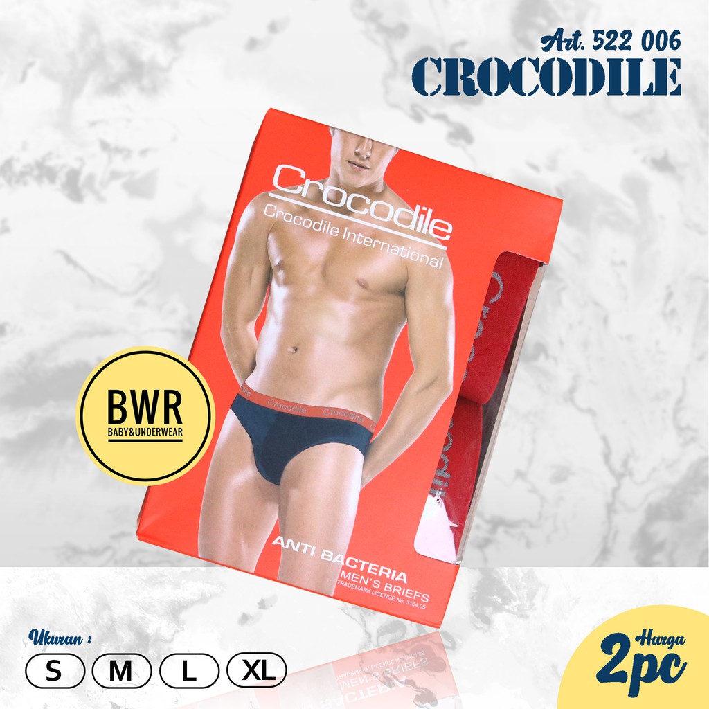 [ 2pc ] CD Crocodile ORANGE 522 006 / 262 Celana Dalam Pria Dewasa Harian Karet Boxer | Bwr