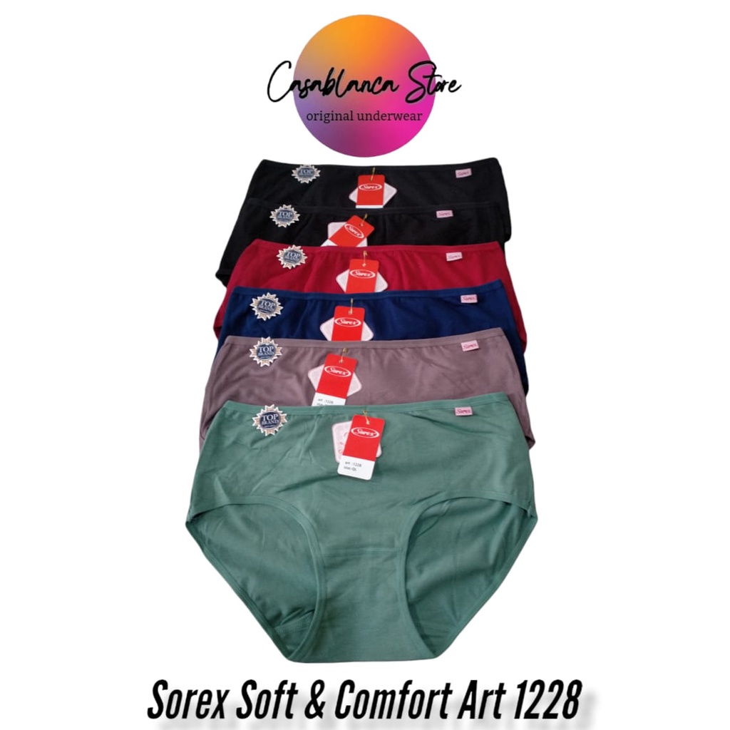 CELANA DALAM WANITA SOREX EDISI SOFT &amp; COMFORT (Art. 1228) BERBAHAN SANGAT HALUS &amp; LEMBUT.