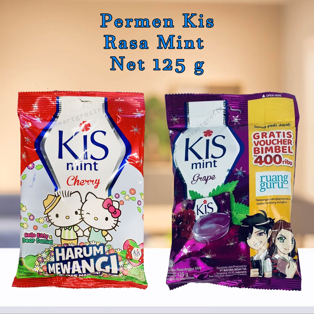 PERMEN KISS RASA MINT GRAPE &amp; CHERRY 100g