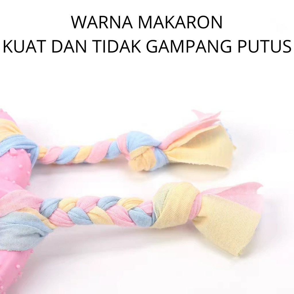 Mainan Gigitan Kunyah Untuk Anjing dan Kucing / Pet Chew Plush Toy Bentuk Bintang Bahan TPR