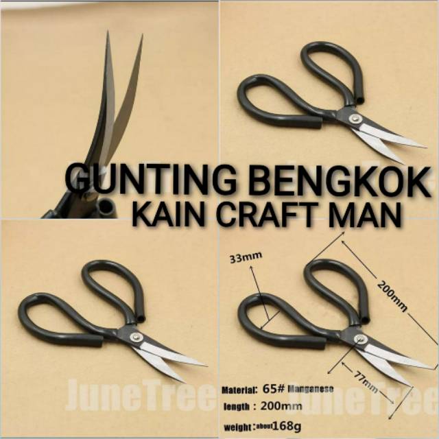 

Gunting Kain CraftMan Cut, Gunting Melengkung, Gunting Bengkok Kain CraftMan cut