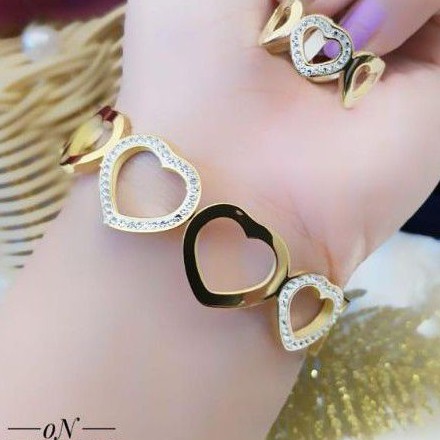 Titanium Gelang dan Cincin GL875