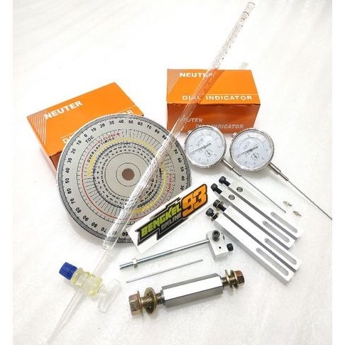 Dial set plus buret alat ukur volume ruang bakar
