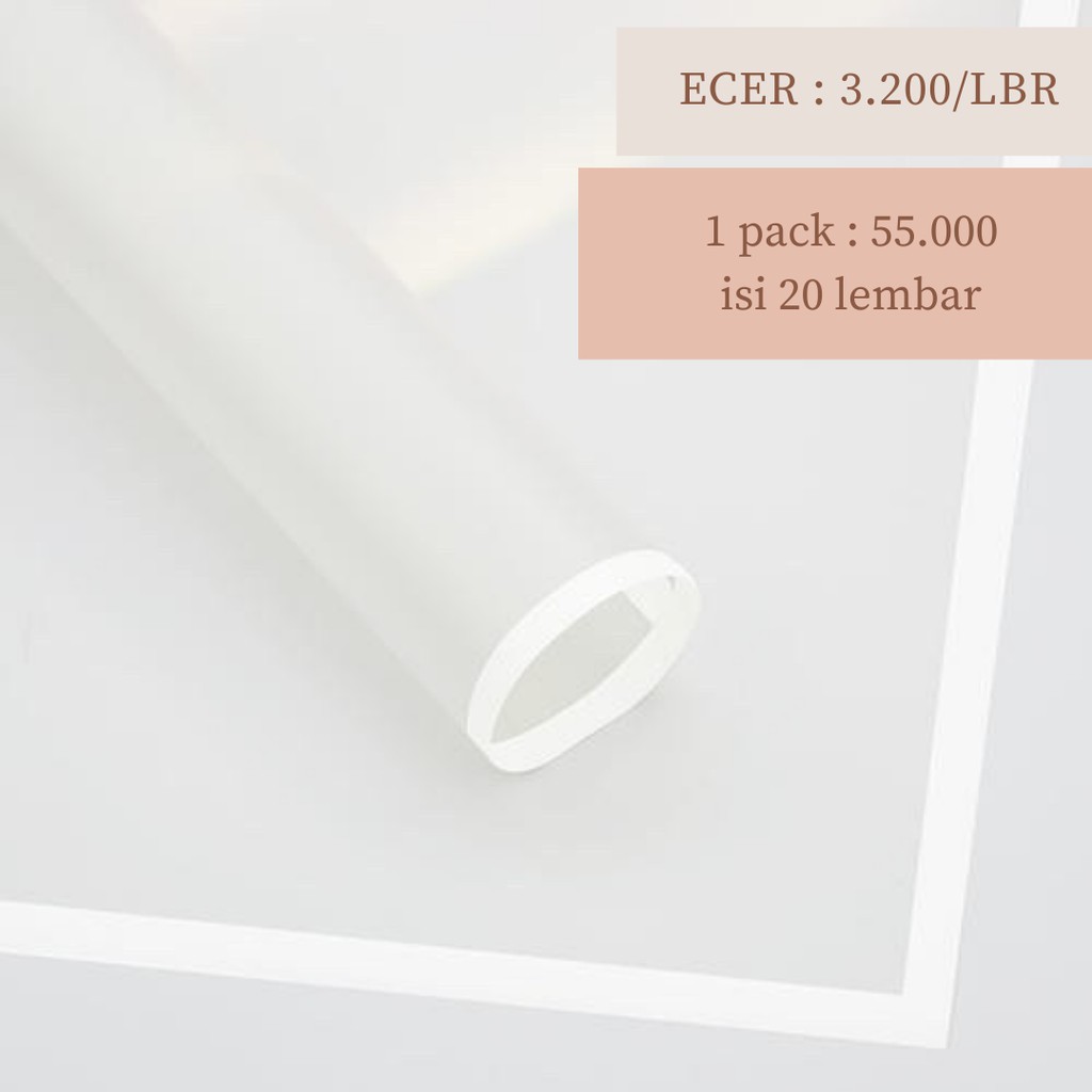 [1 PACK : 20 LEMBAR] TRAWANG FULL COLOR CELLOPHANE 58CM X 58CM KERTAS BUNGA WRAP BUNGA KOREA PAPER FRAME TRAWANG
