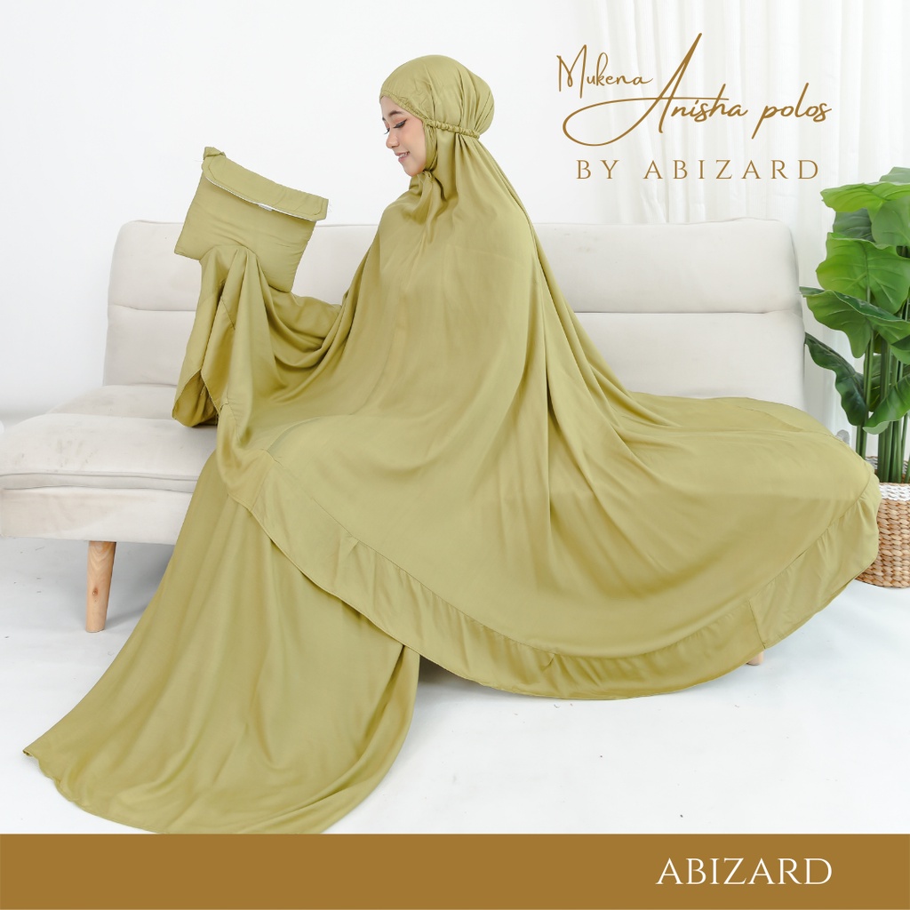 Abizard Mukena Bali Rayon Polos Renda Premium Dewasa ALMAHIRA Ukuran Jumbo