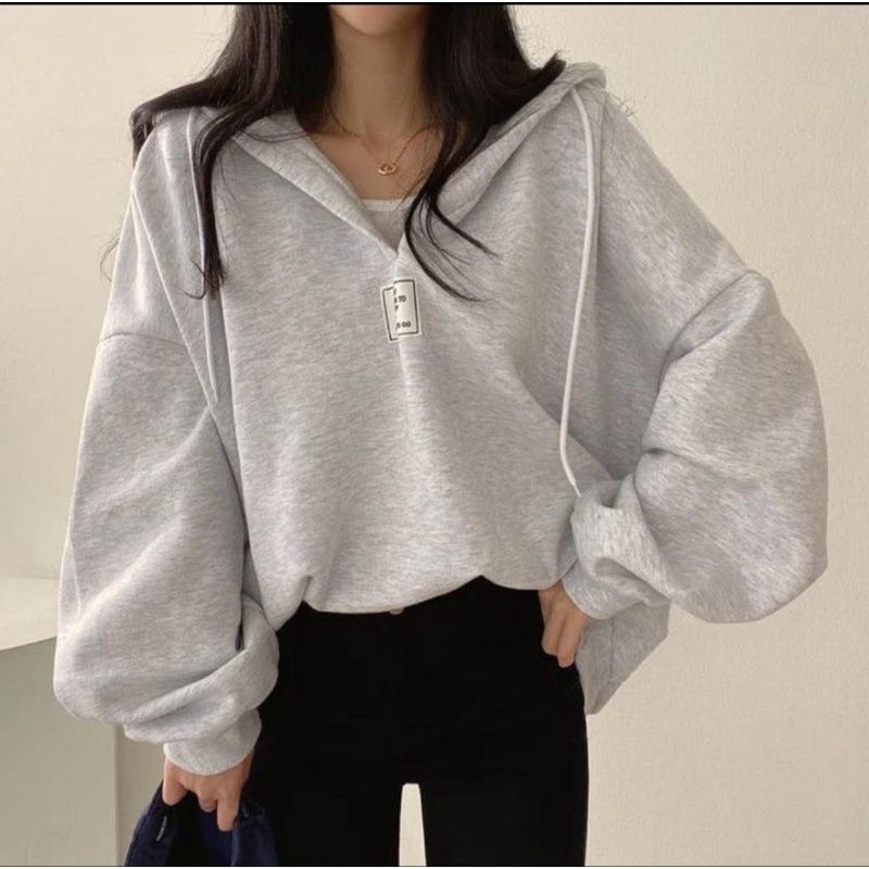 4539 Sweater Hoodie Oversize Wanita | SANDY OVERSIZE HOODIE | Sweatshirt Pakaian Wanita Style Korean