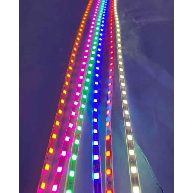 LAMPU LED STRIP FLEXIBLE KARET 45CM 12V NYALA DIAM