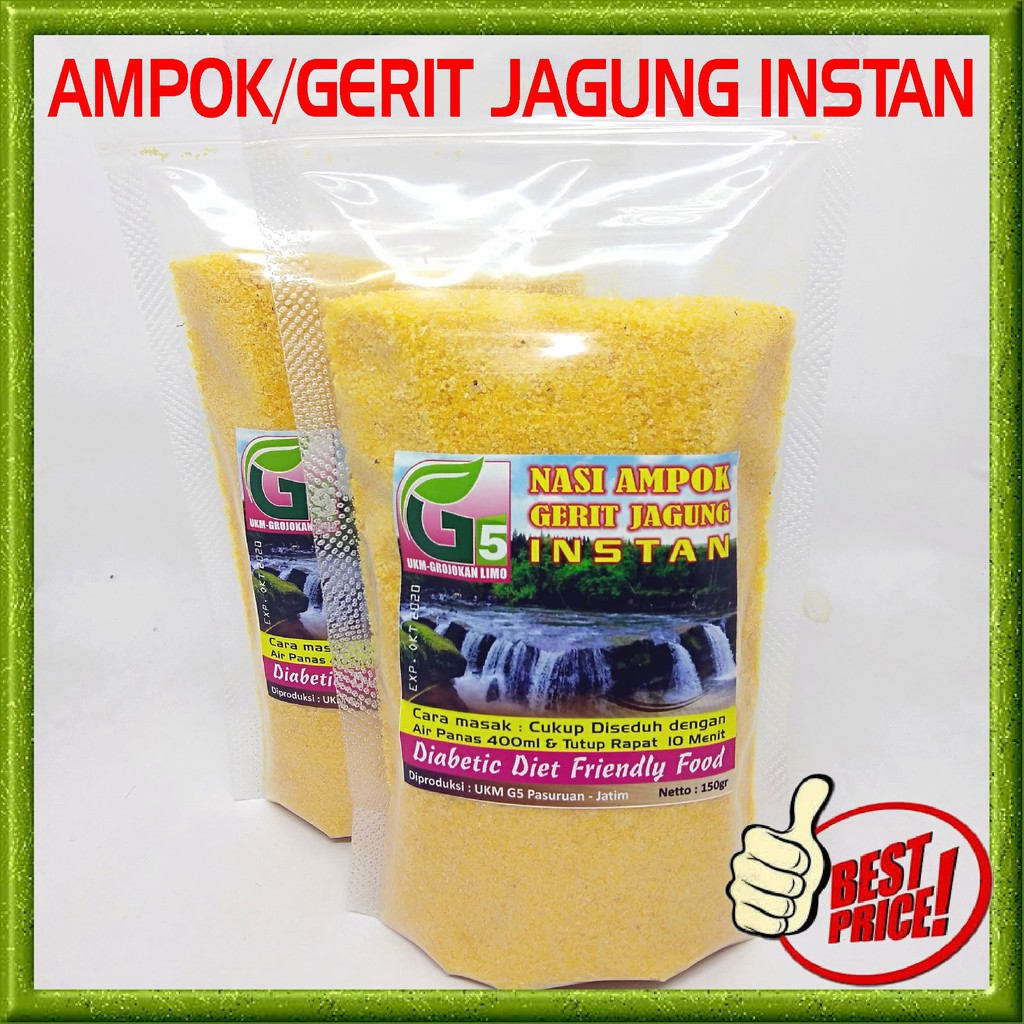 

Nasi Ampok Gerit Jagung Instan