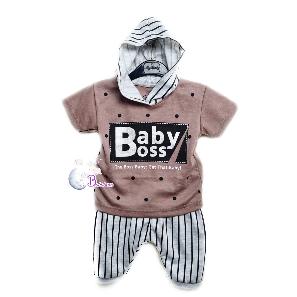 BAJU BAYI BOBOBAM ECER BABY BOSS SETELAN ANAK LAKI-LAKI / SETELAN ANAK HARGA GROSIR