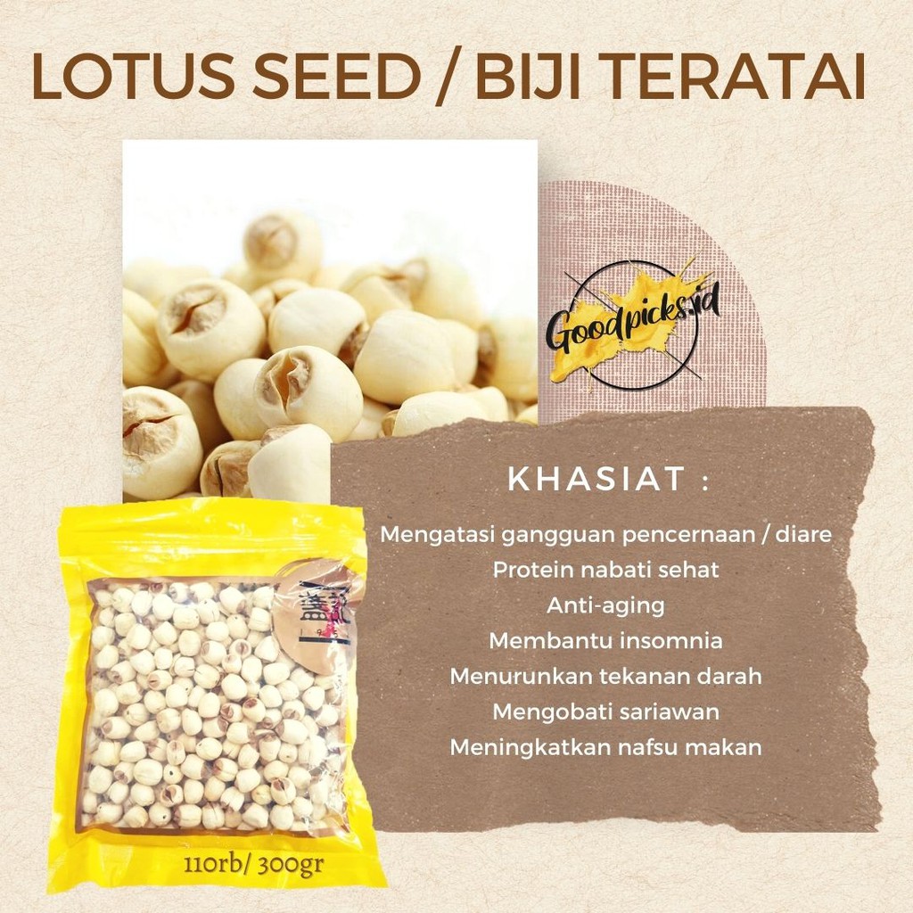 

Lotus seed Biji Teratai Lian ci Lian zi 300gr